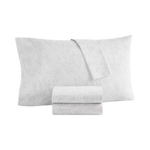 HOME DESIGN Easy Care Printed Microfiber 4-Pc. Sheet Set, Queen, Grey Dots